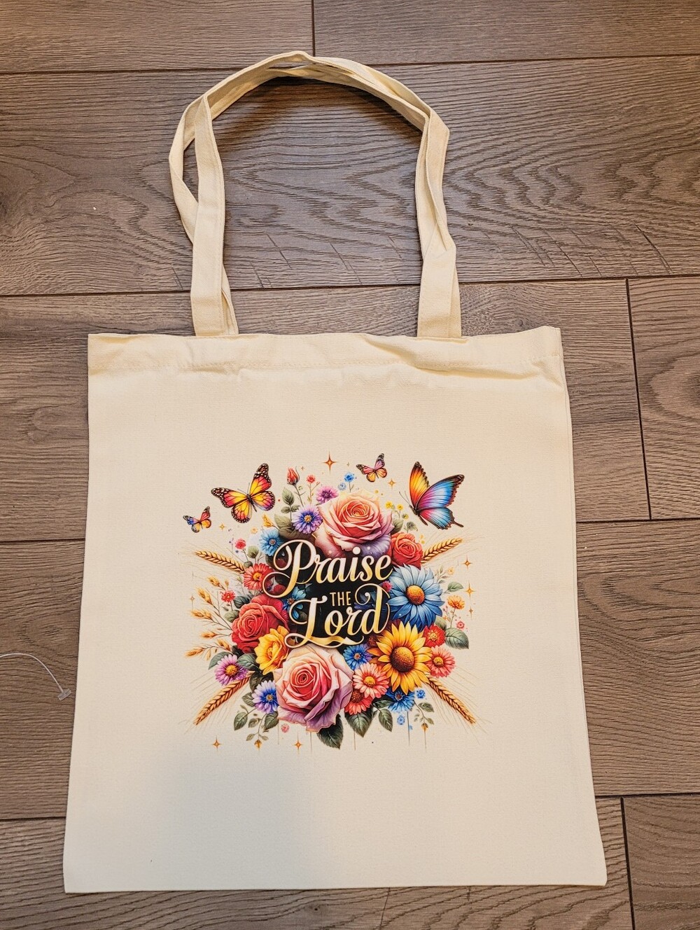 Custom 'Praise The Lord' Canvas Tote Bag
